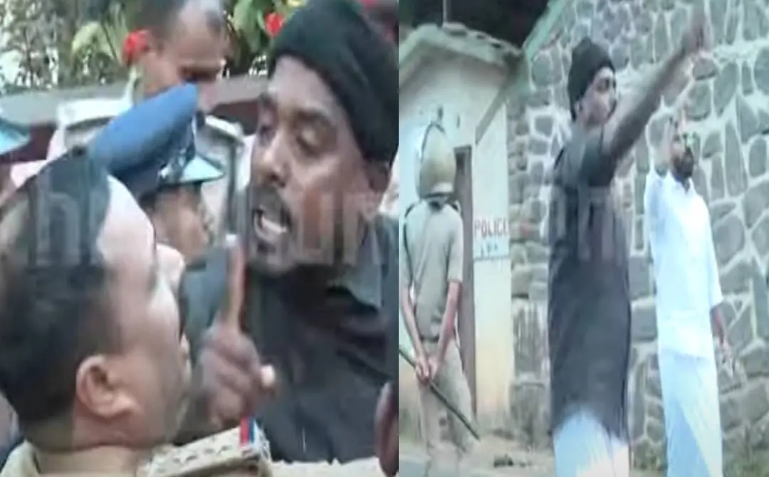 ഹര്ത്താലനുകൂലികളും പോലീസും തമ്മില് ഉന്തുംതള്ളും ഉണ്ടായപ്പോള് | Screengrab: Mathrubhumi News