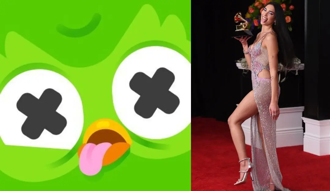 Duolingo, Dua Lipa | Photo: X, AP