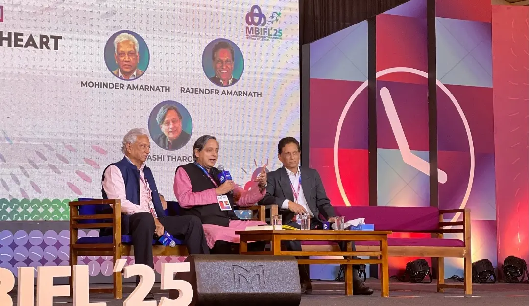 Mohinder Amarnath, Shashi Tharoor, Rajinder Amarnath. | Mathrubhumi
