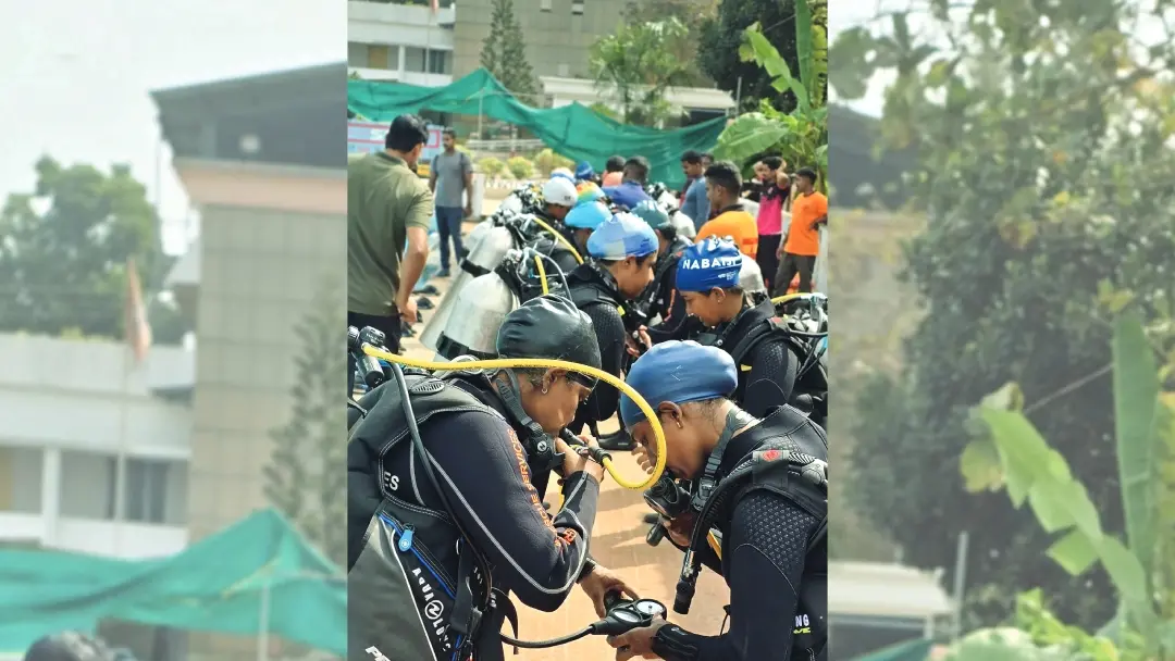 The women scuba diving team undergoing training in Thrissur | Photo: MBI