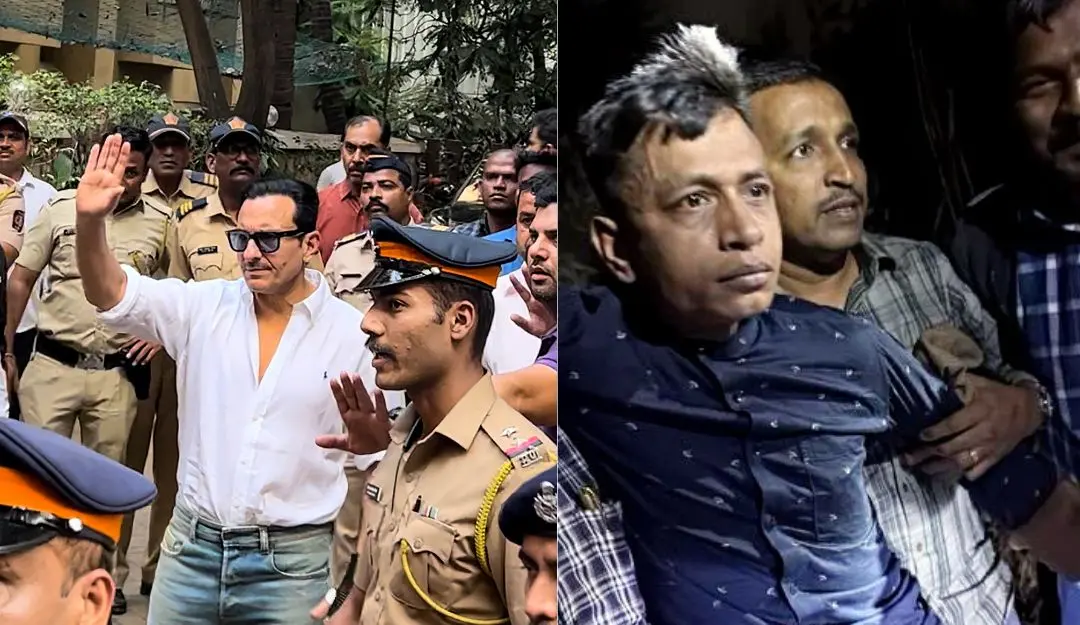 Saif Ali Khan at his residence after he was discharged from hospital, the accused | Photos: PTI, ANI