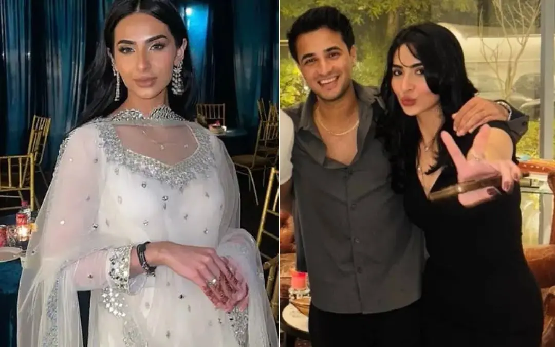 From (L) Laila Faisal; Abhishek Sharma and Laila Faisal | Photos: X
