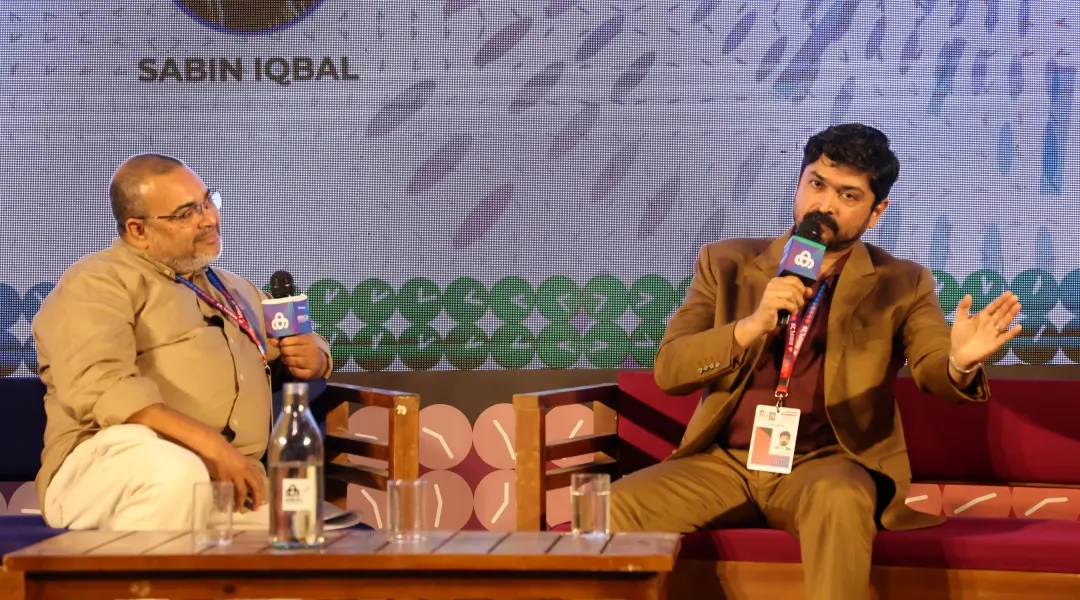Siddharth Balachandran at MBIFL 2025 | Photo: Mathrubhumi