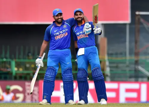 India's Virat Kohli and Rohit Sharma during an ODI match against Sri Lanka, in Colombo (file photo) | Photo: PTI