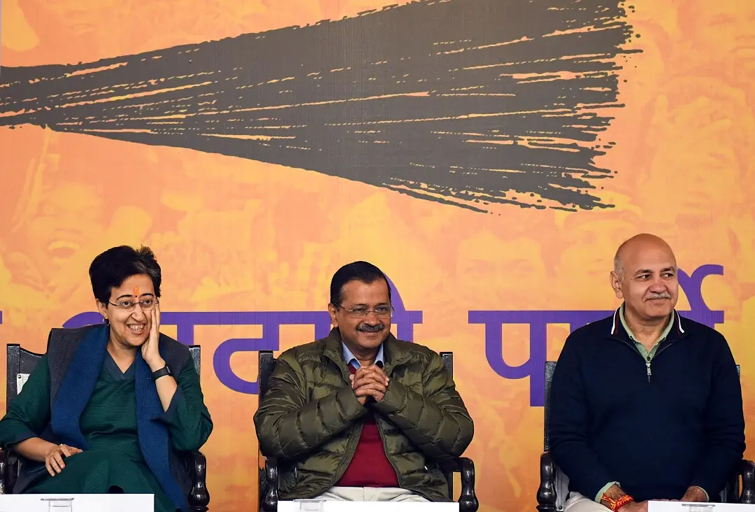 Atishi, Arvind Kejriwal, Manish Sisodia