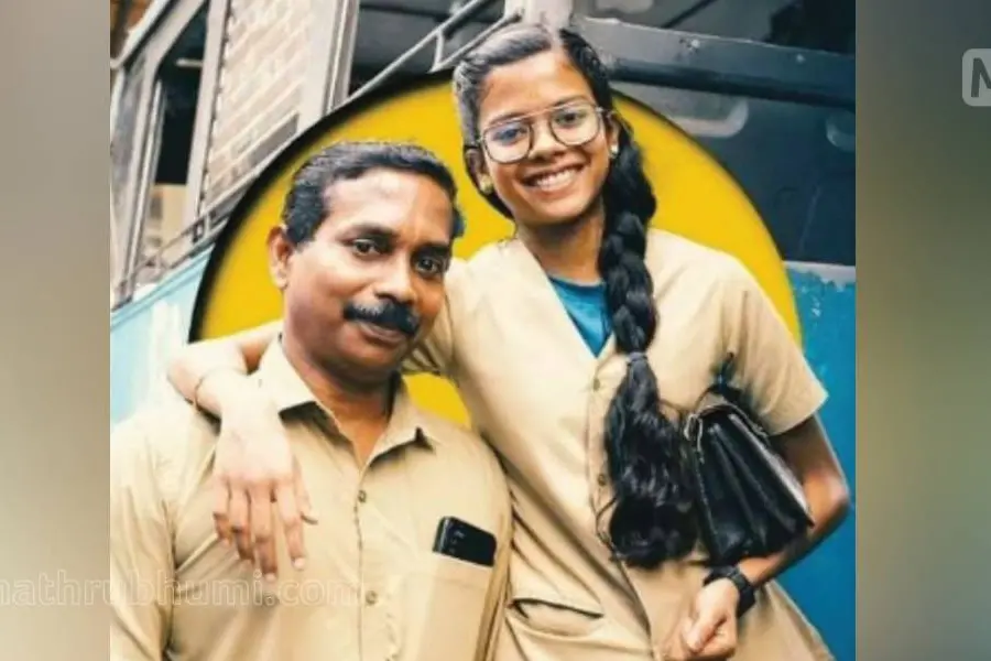Father at the wheel, daughter as conductor: A regular sight on the Guruvayur-Kodungallur route!