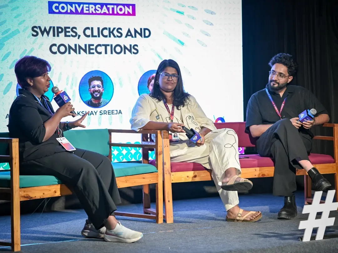 Anaswara Varghese (L), Aiswarya S Nair, Akshay Sreeja at MBIFL 2025 | Photo: Mathrubhumi