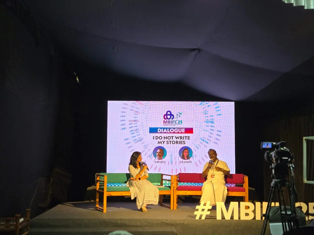 Tamil writer Imayam at MBIFL 2025 | Photo: Mathrubhumi