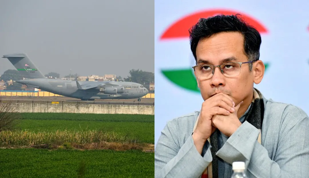 Plane carrying deported Indian citizens from US, Gaurav Gogoi | Photo: ANI