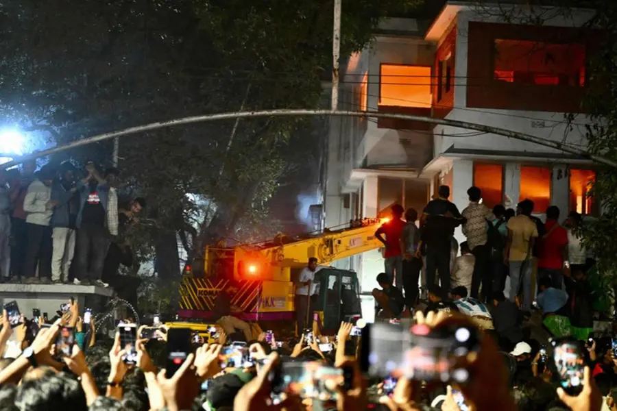 Protesters storm Sheikh Hasina's father's home in Dhaka, set it on fire during her speech
