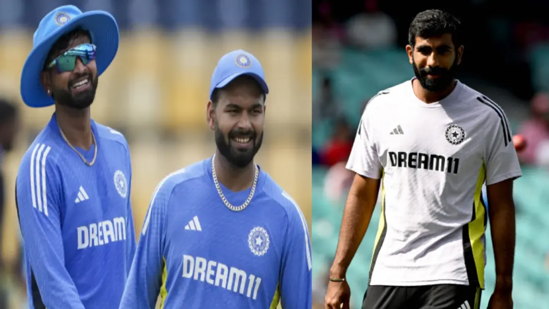 From (L) Shreyas Iyer and Rishabh Pant; Jasprit Bumrah | Photo: Agencies