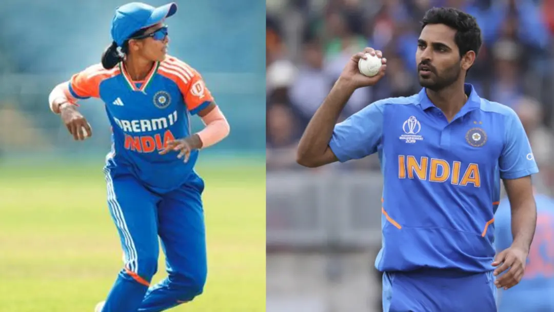 From (L) Bhuvneshwar Kumar and VJ Joshitha | Photos: Agencies/X