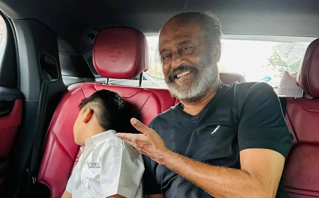 Rajinikanth with his grandson | Photo: Instagram \ soundaryaarajinikant