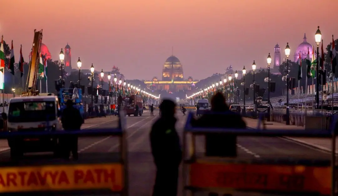 Kartavya Path on the eve of the Republic Day Parade 2025 | Photo: PTI