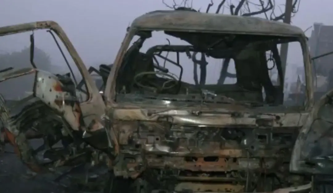 Visual of the blast (Screengrab: X/ANI)