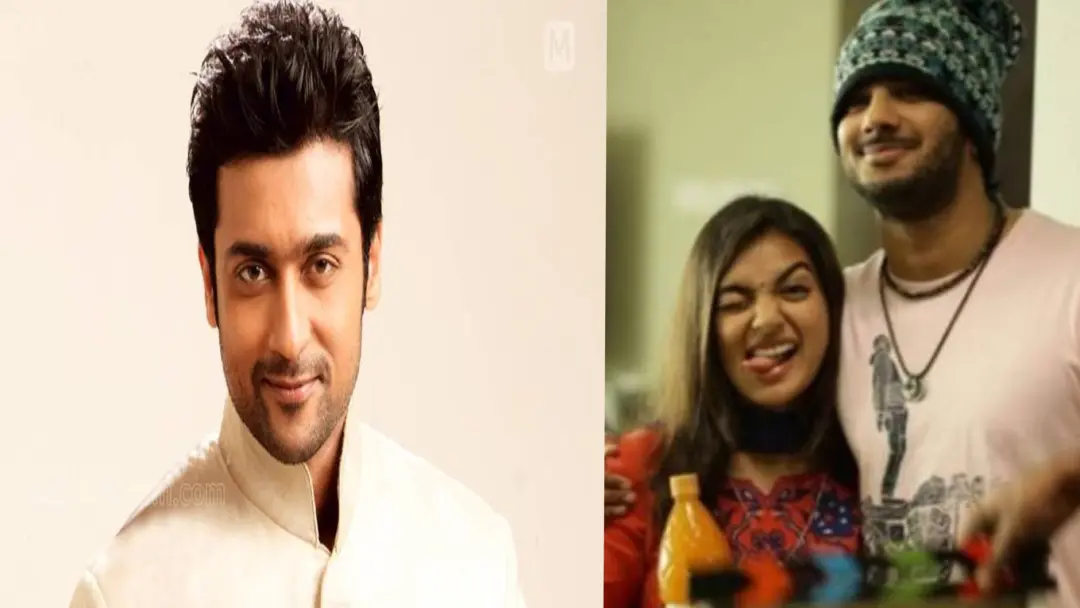 From (L) Suriya; Dulquer and Nazriya | Photo: Screengrab/MBI Archives