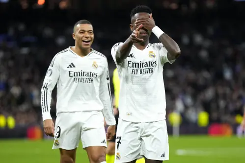 Vinicius Jr comes in joining hands with Mbappe as Real Madrid plays against Espanyol on Saturday