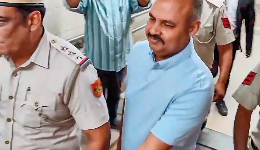 File photo of Bibhav Kumar being produced before Tis Hazari Court in the case of alleged assault on MP Swati Maliwal in New Delhi.