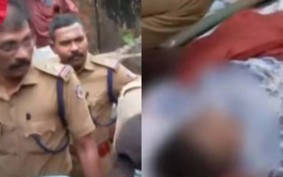 Police at the crime spot; body of the baby