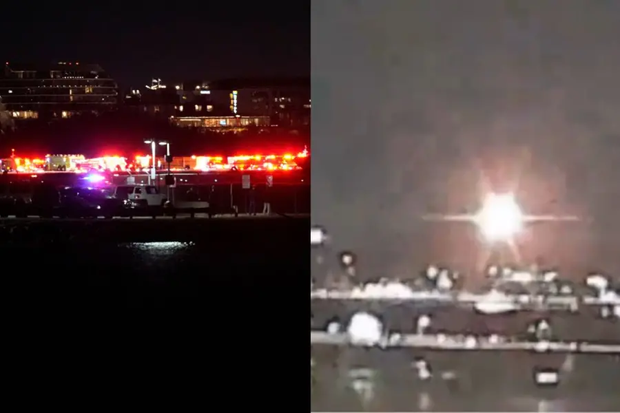 Passenger jet with 64 aboard collides with Army helicopter while landing at Reagan Airport | VIDEO