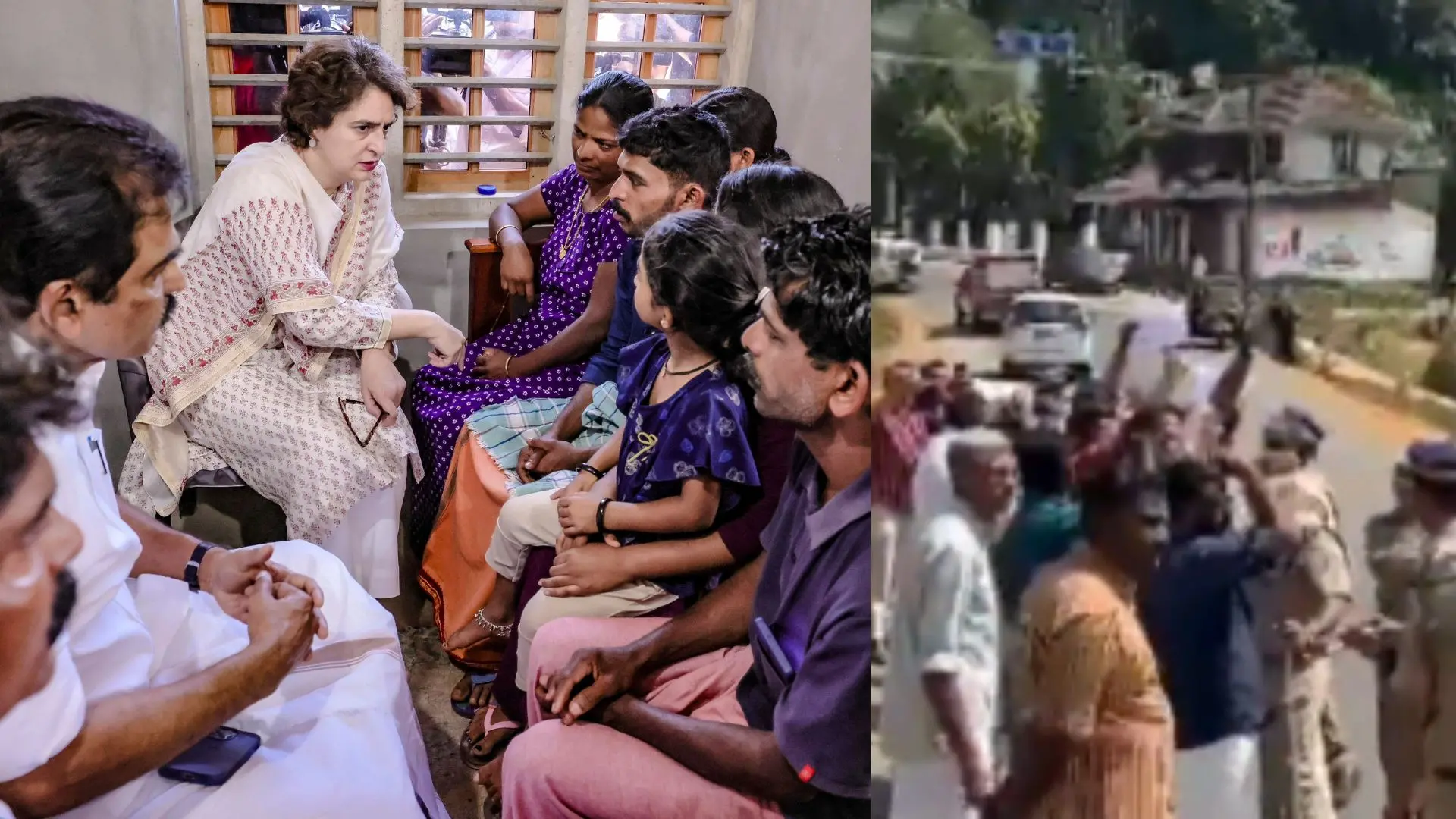 Priyanka Gandhi met tiger attack victim's family, protest against her visit