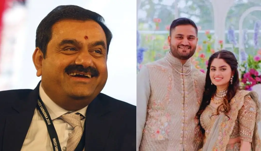 Gautam Adani, Jeet Adani and Diva Shah | Photos: AP, X