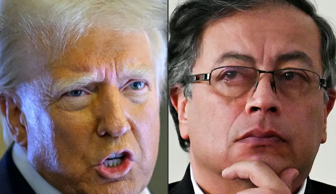 US President Donald Trump , Colombian President Gustavo Petro | File Photos: AFP