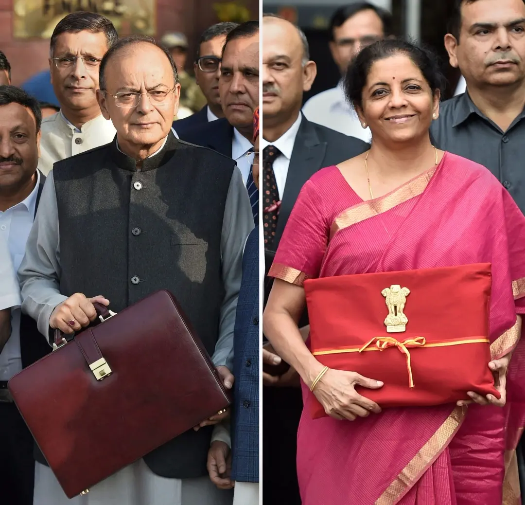 Finance Minister Nirmala Sitharaman (R), and former finance minister Arun Jaitley| File Photo: PTI