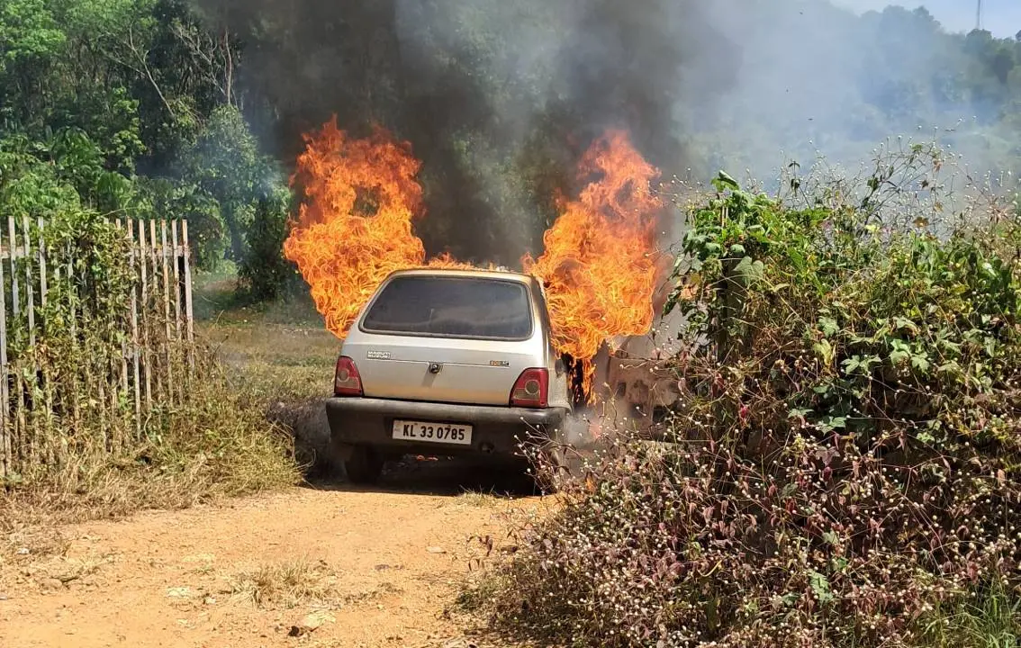 Car Fire Accident Thodupuzha