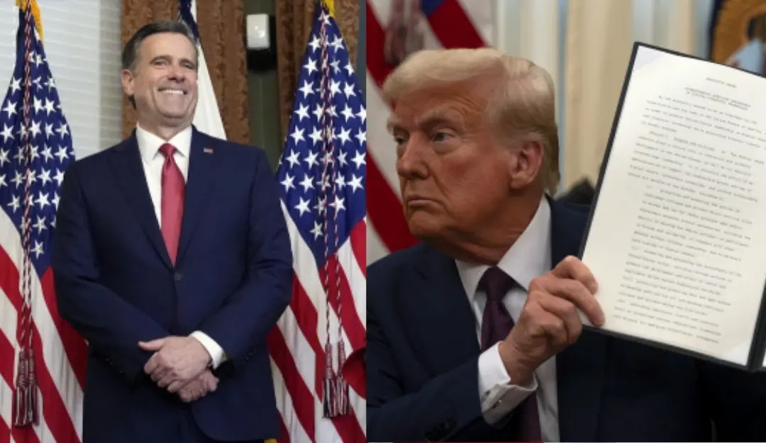 CIA Director John Ratcliffe and US President Donald Trump.