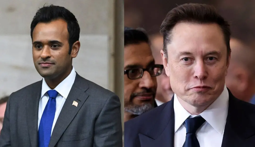 Vivek Ramaswamy, Elon Musk (Photo: AP)