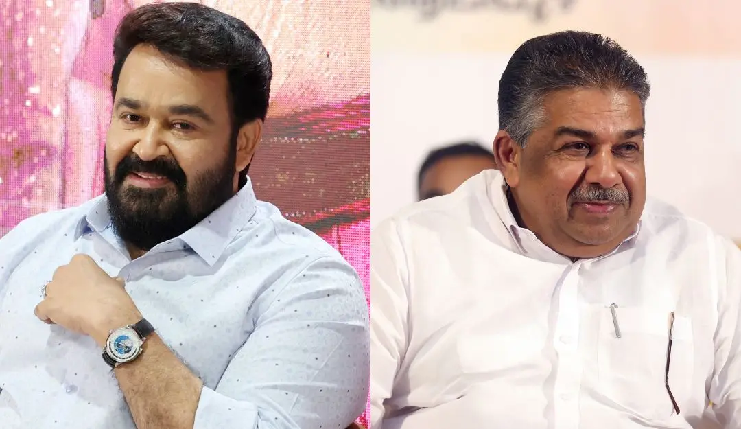 Mohanlal, Minister Saji Cherian | Photos: Sidheekul Akber, Biju C