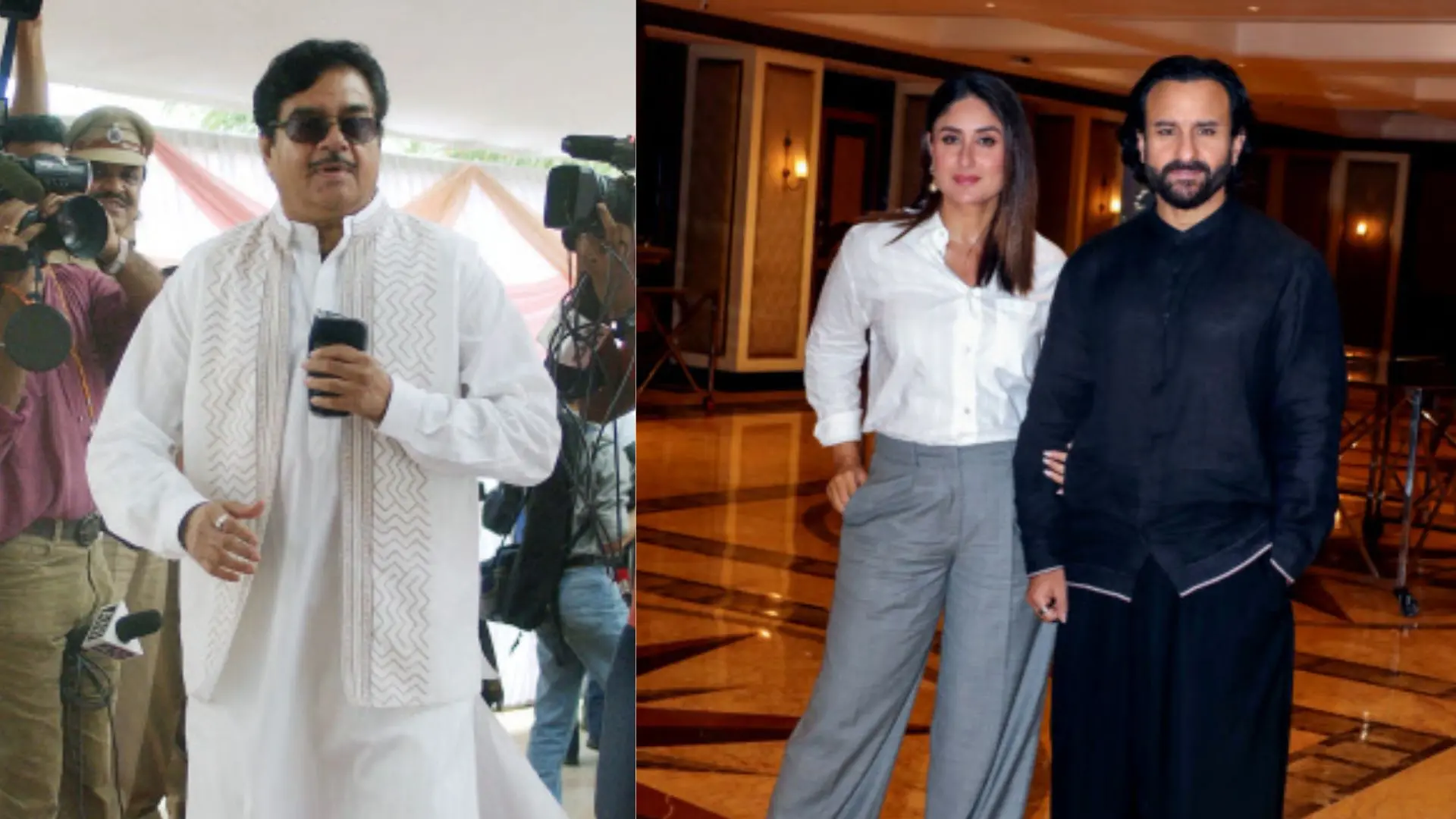 Shatrugan Sinha, Saif Ali Khan and Kareena Kapoor Khan