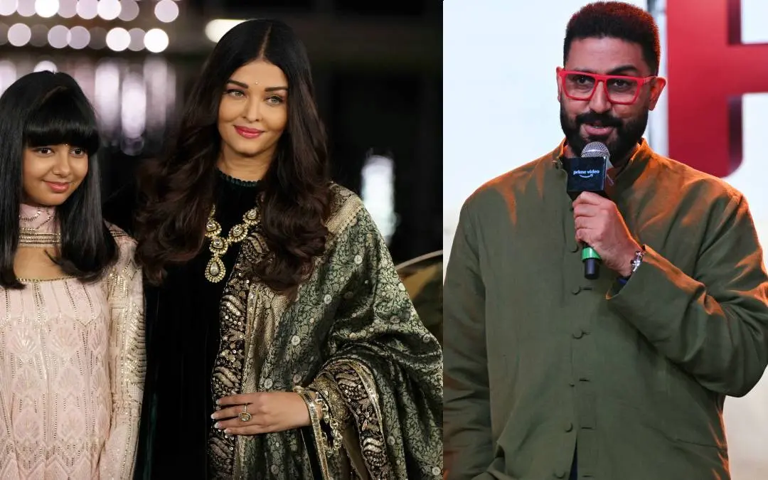 From (L) Aishwarya and Aaradhya; Abhishek | Photos: AFP