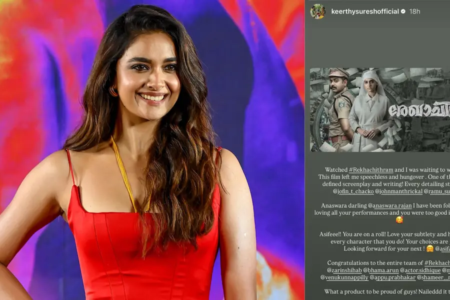 ‘Anaswara darling you were…’ Keerthy Suresh all praise for team ‘Rekhachithram’
