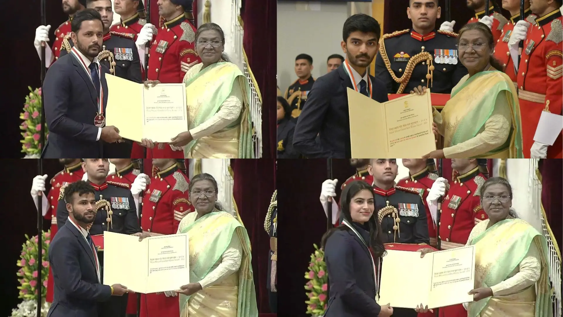 Harmanpreet Singh, Dommaraju Gukesh, Praveen Kumar & Manu Bhaker