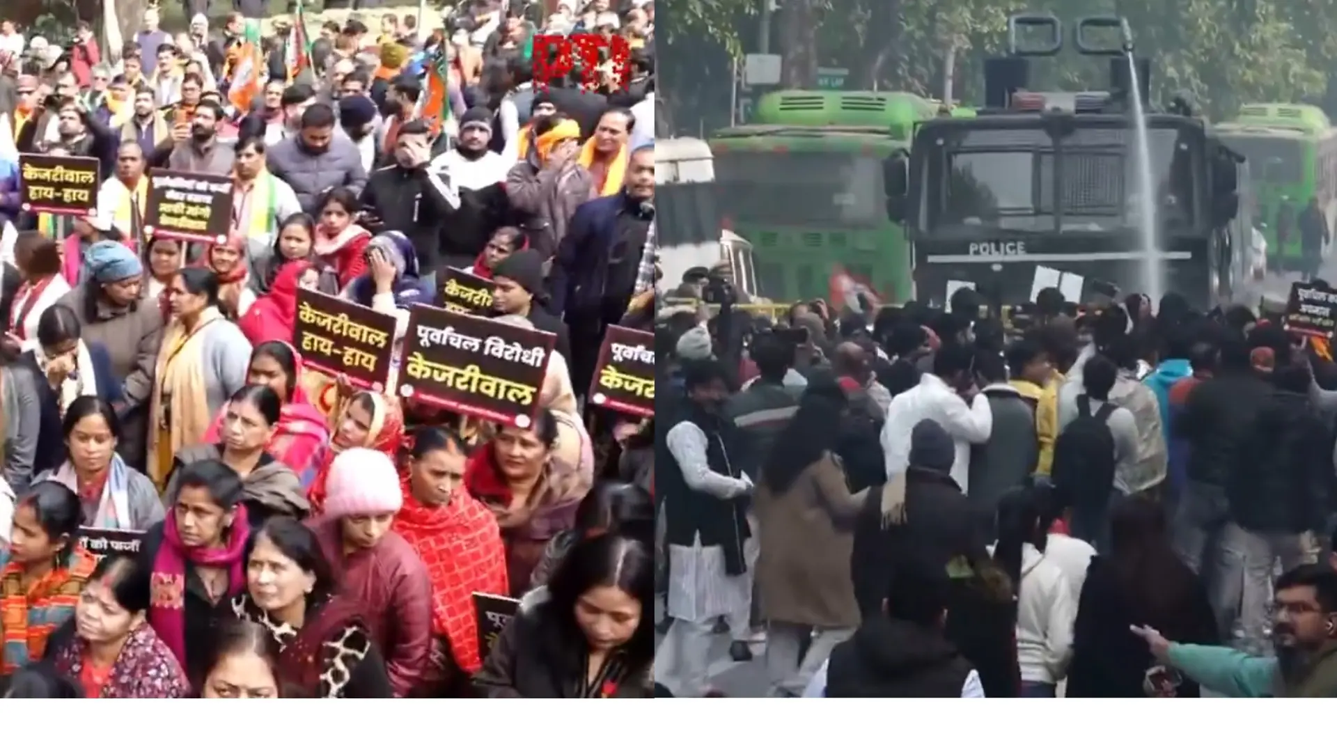 Scenes from BJP Purvanchal Samman March. | Screen grab: X
