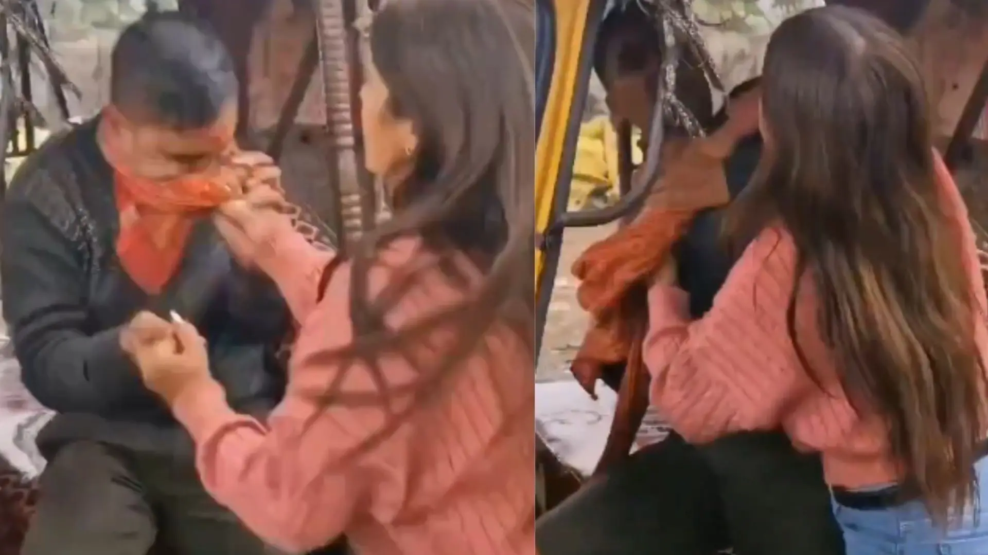 Visuals from the video of the incident  ( X Screengrab)
