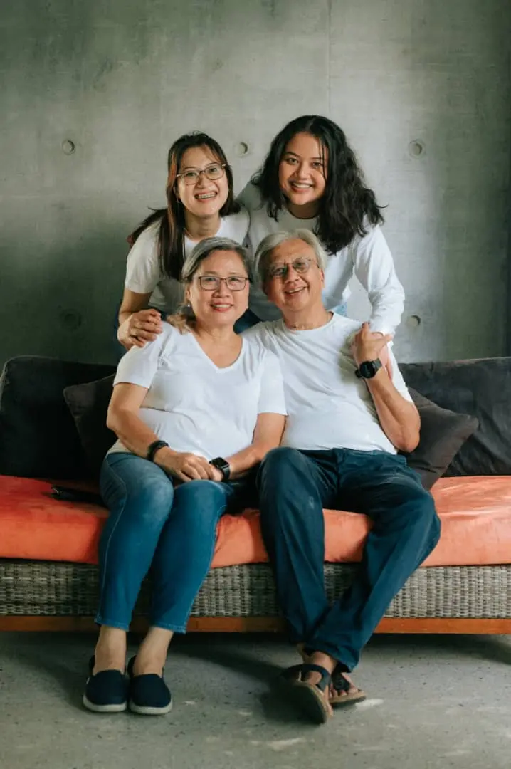 Venugopal Nambiar with his wife and daughters | Photo Special Arrangement