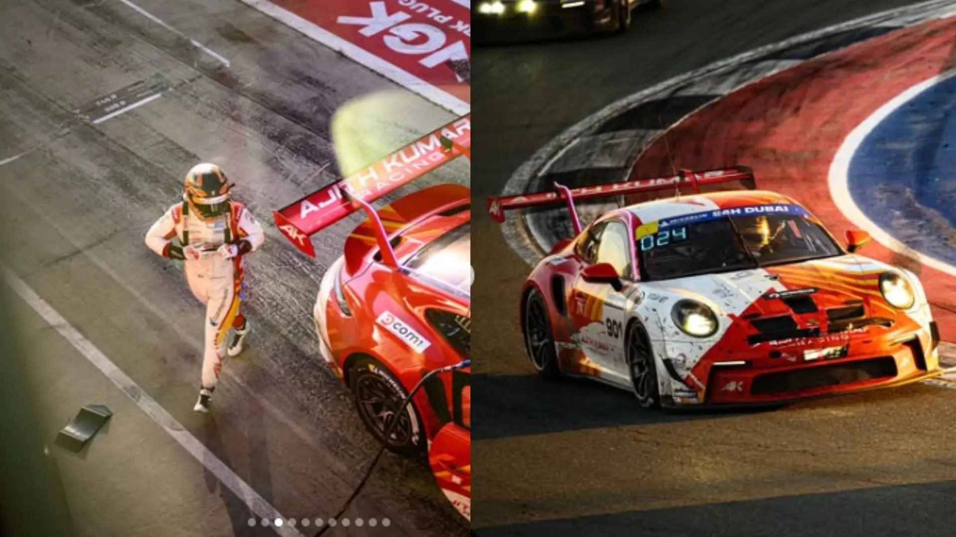 Visuals from Ajith Kumar's 24H Dubai 2025 endurance race