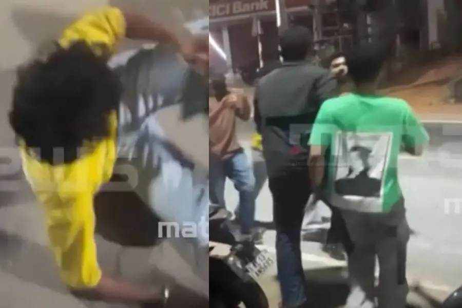 Youngsters perform bike stunts in front of vehicles; ends in scuffle | VIDEO