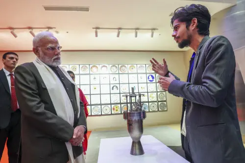 PM Modi with youth, explores innovations at Viksit Bharat Dialogue