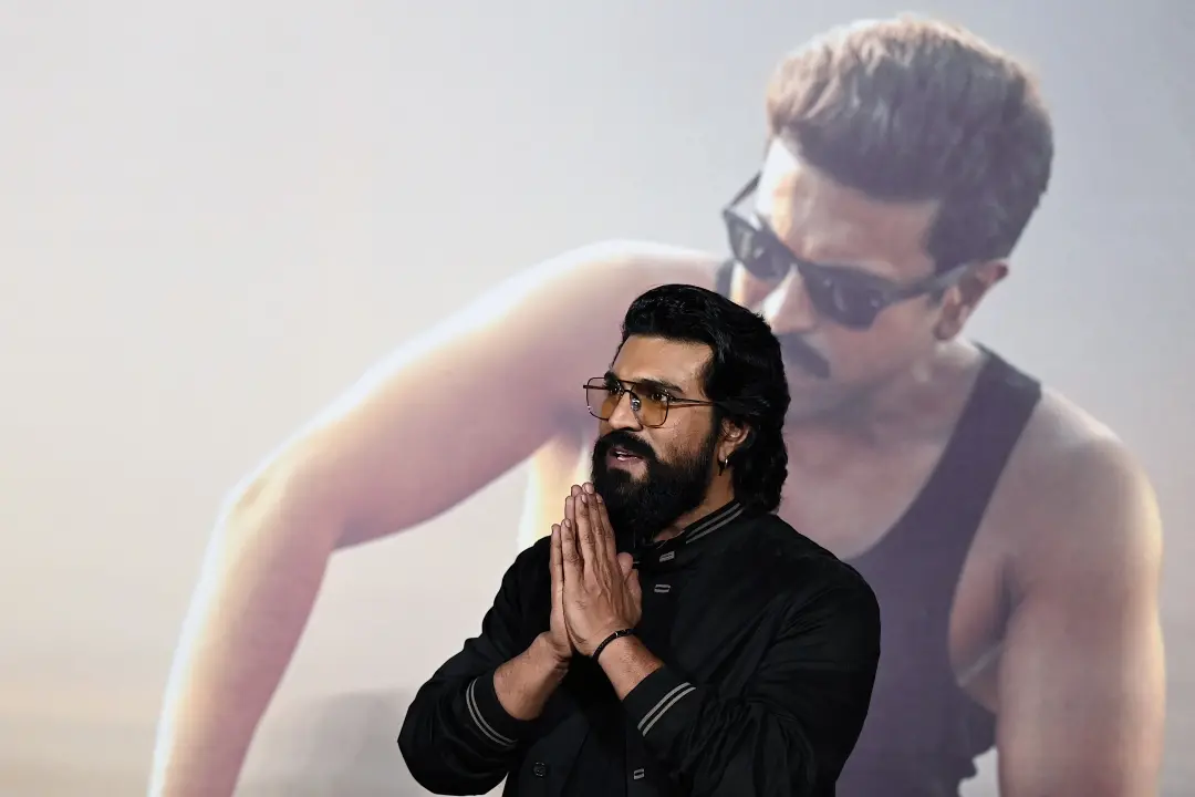 Ram Charan during the trailer launch of 'Game Changer' in Mumbai | Photo: AFP
