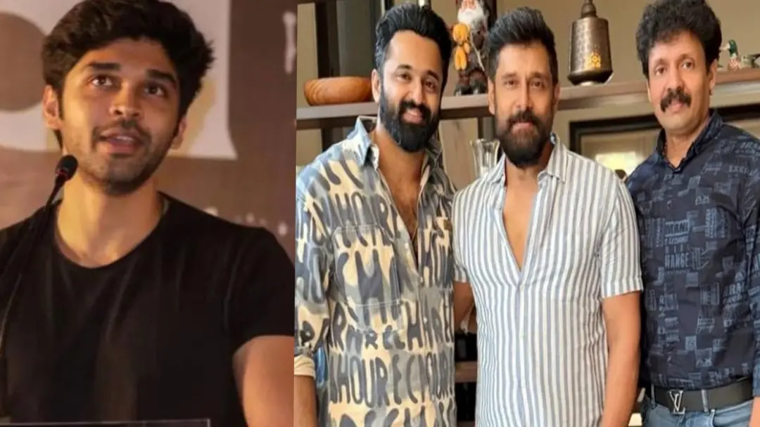 From (L) Dhruv Vikram; Unni Mukundan and Chiyaan Vikram | Photo: Agencies/Instagram
