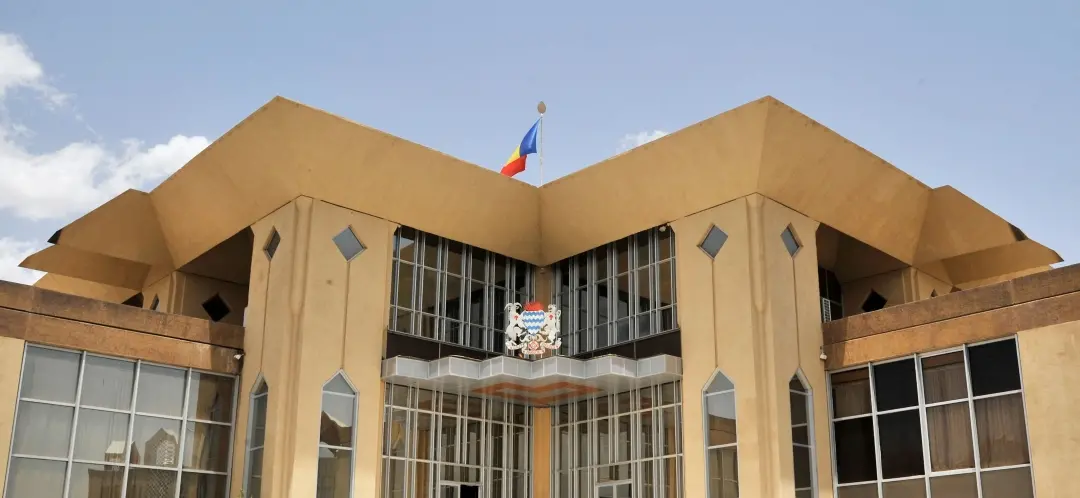 View of the Presidential Palace with the coat of arms in the Chadian capital N'djamena | File Photo: AFP