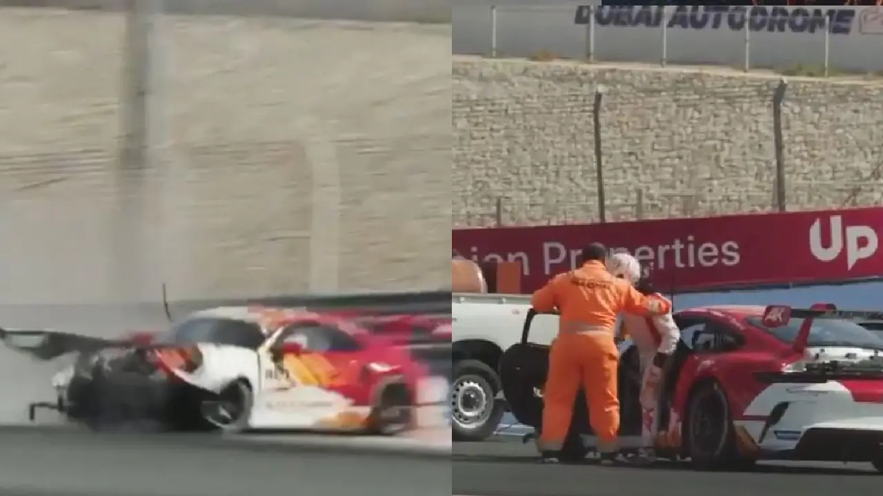 Ajith Kumar's car crash in Dubai