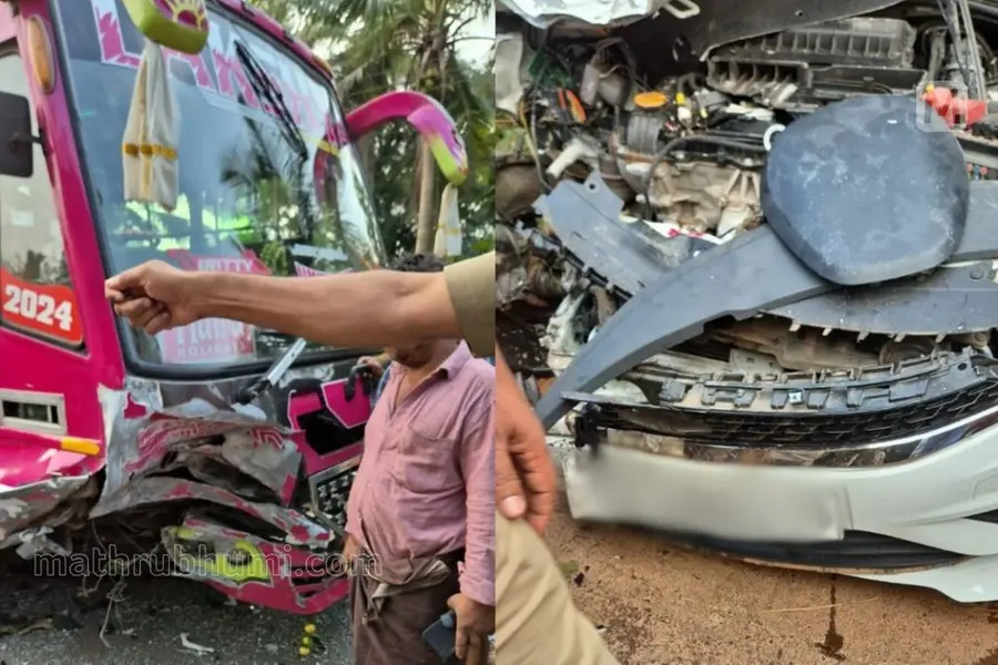 മട്ടന്നൂരിൽ കാർ ബസിലേക്ക് ഇടിച്ചുകയറി; രണ്ട് മരണം, പരിക്കേറ്റവരെ പുറത്തെടുത്തത് അഗ്നിരക്ഷാസേന