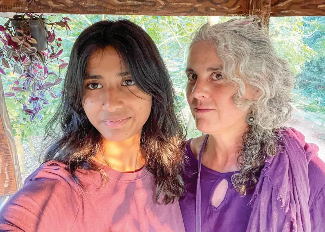 Sneha Enrique Vidal (left) and her foster mother Gema Vidal, who traveled from Spain to search for Sneha's biological mother