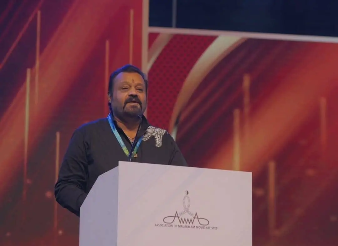 Suresh Gopi speaking at AMMA gathering | Photo: Photo: instagram.com/amma.association/?hl=en