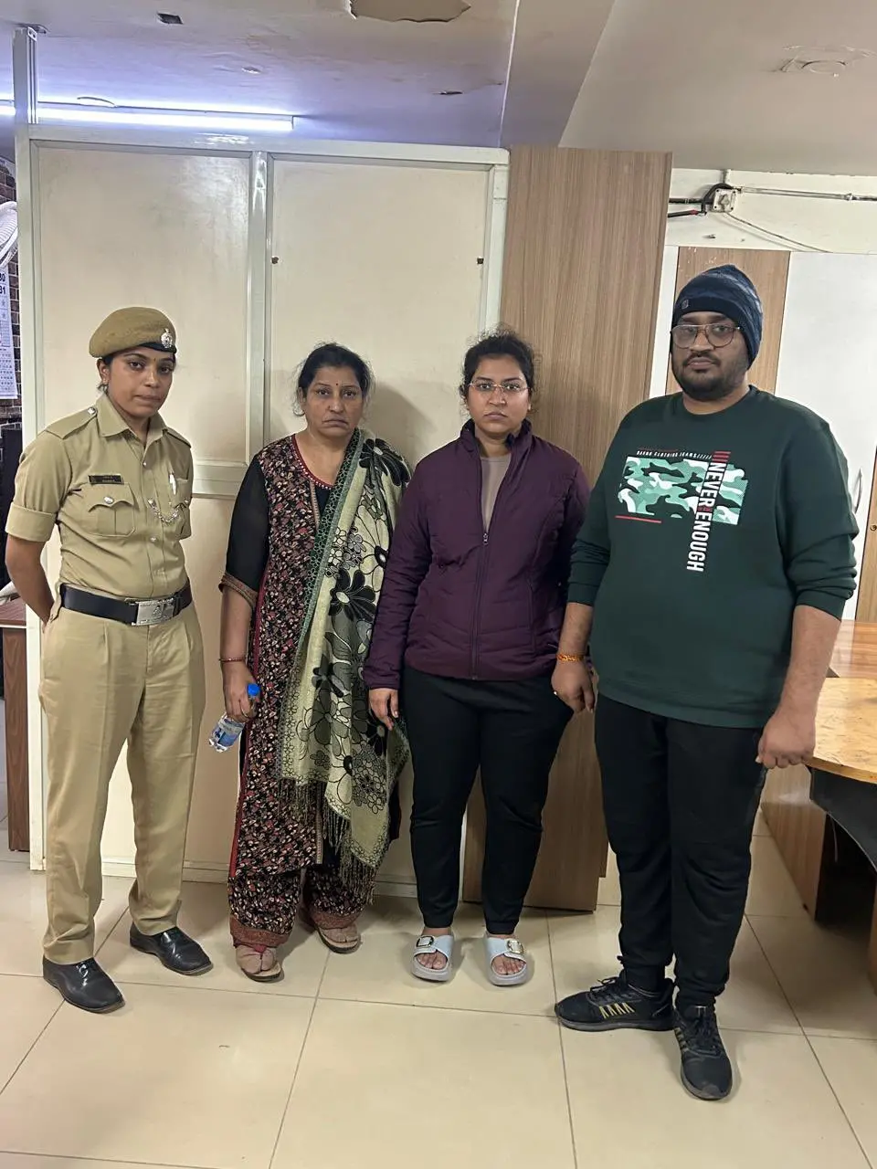 Nikita Singhania, wife of deceased techie Atul Subhash, along with family